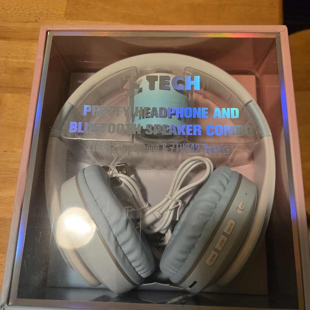 ZTech Bluetooth Headphone and Speaker Combo - Light Blue